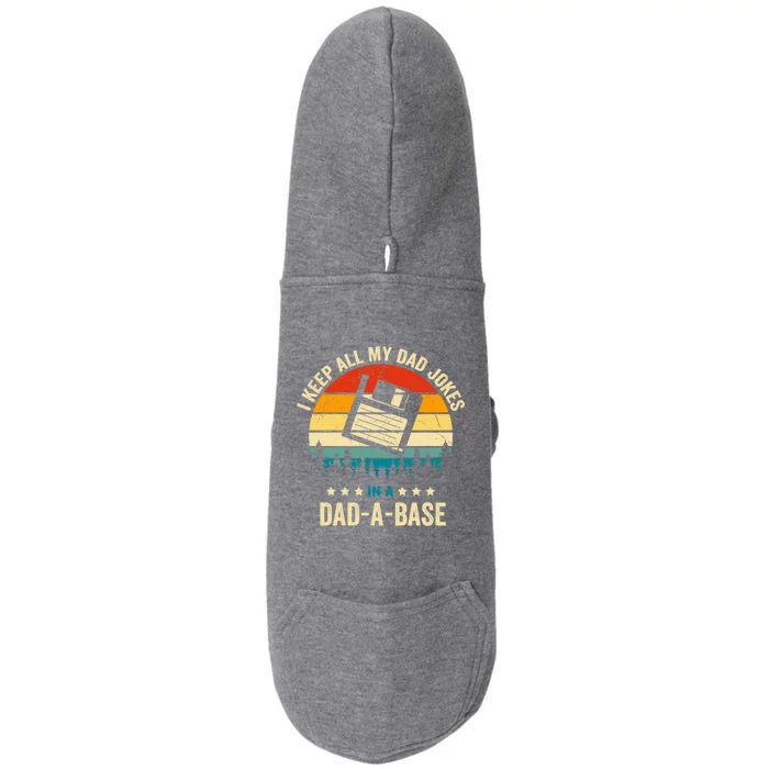 I Keep All My Dad Jokes In A Dadcute Giftacute Giftbase Vintage Jokes Tee Gift Doggie 3-End Fleece Hoodie