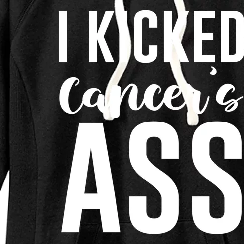 I Kicked Cancers Ass Women's Fleece Hoodie