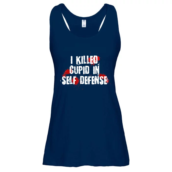 I Killed Cupid In Self Defense Funny Valentine's Day Ladies Essential Flowy Tank