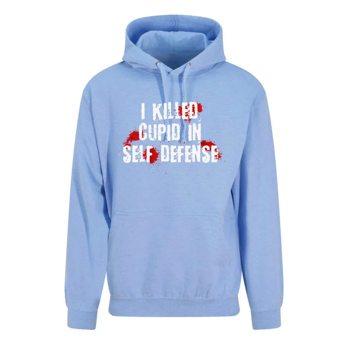 I Killed Cupid In Self Defense Funny Valentine's Day Unisex Surf Hoodie