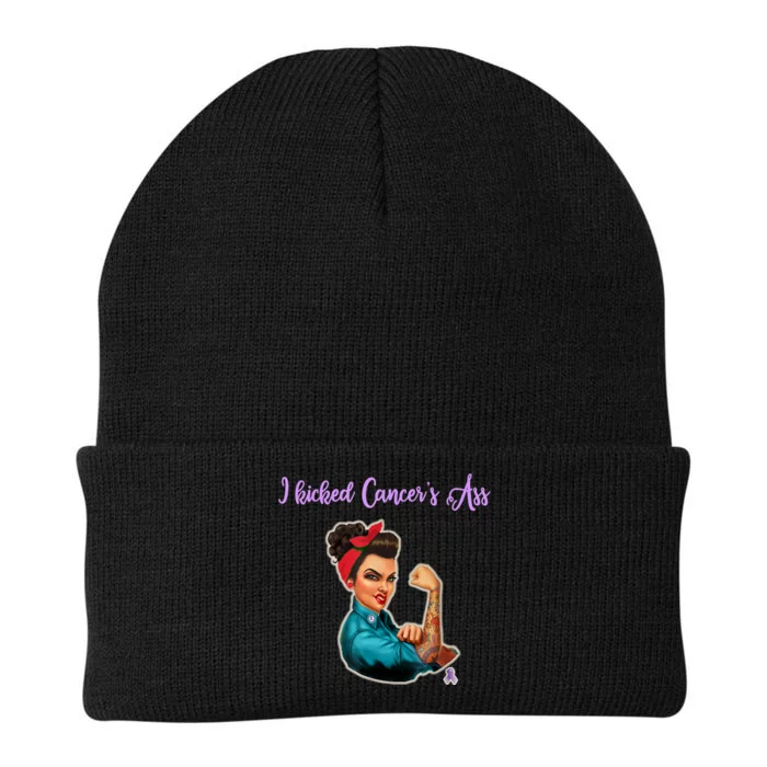 I Kicked Cancers Ass Cancer Survivors Knit Cap Winter Beanie