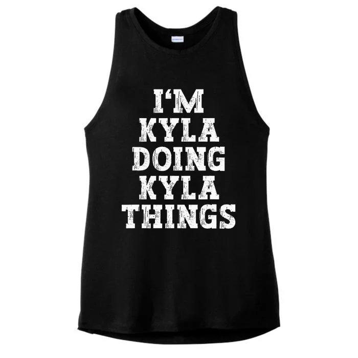 IM Kyla Doing Kyla Things Funny Name Ladies Tri-Blend Wicking Tank