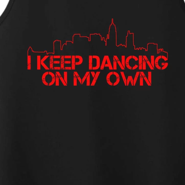 I Keep Dancing On My Own Philadelphia Baseball Performance Tank