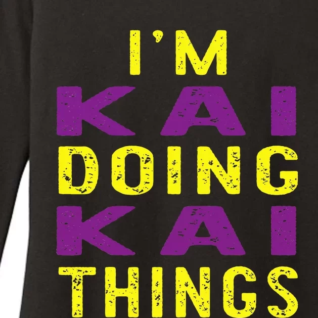 IM Kai Doing Kai Things Womens CVC Long Sleeve Shirt