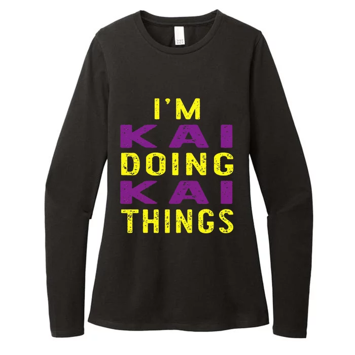 IM Kai Doing Kai Things Womens CVC Long Sleeve Shirt