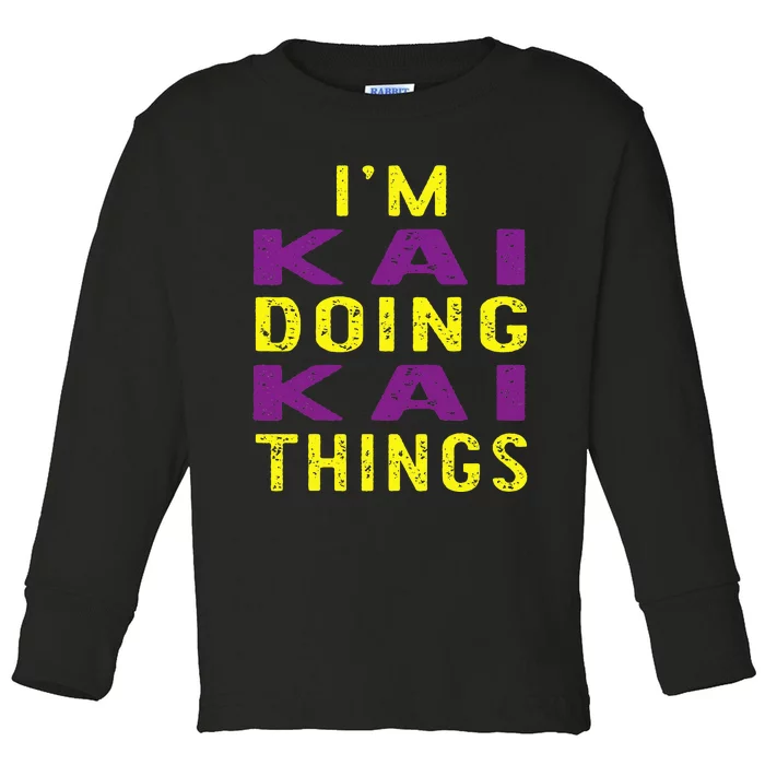 IM Kai Doing Kai Things Toddler Long Sleeve Shirt