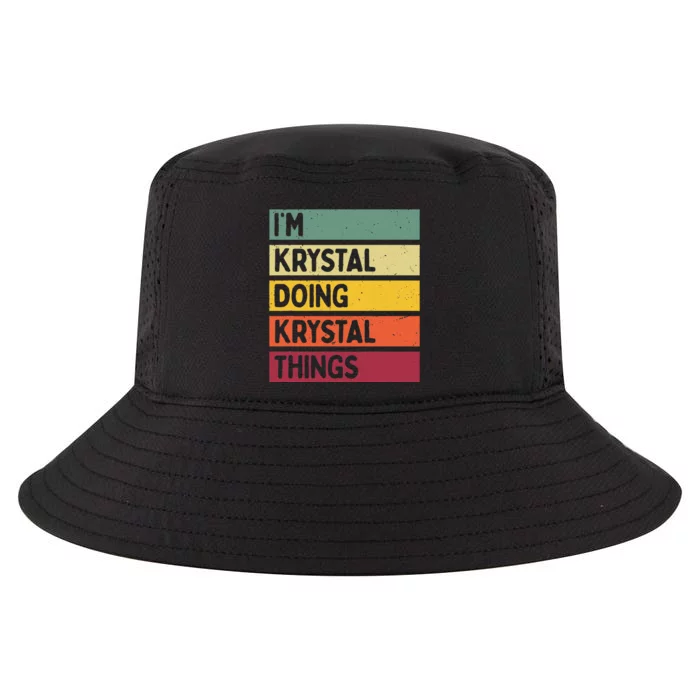 IM Krystal Doing Krystal Things Funny Personalized Quote Cool Comfort Performance Bucket Hat