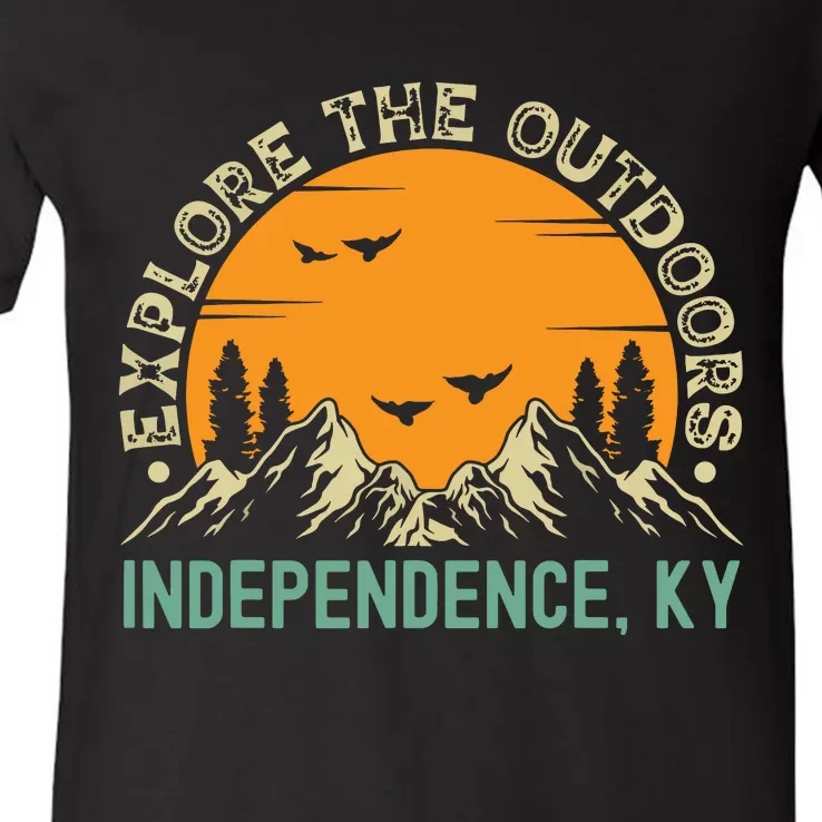 Independence Kentucky Explore The Outdoors V-Neck T-Shirt