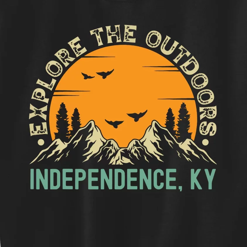 Independence Kentucky Explore The Outdoors Kids Sweatshirt