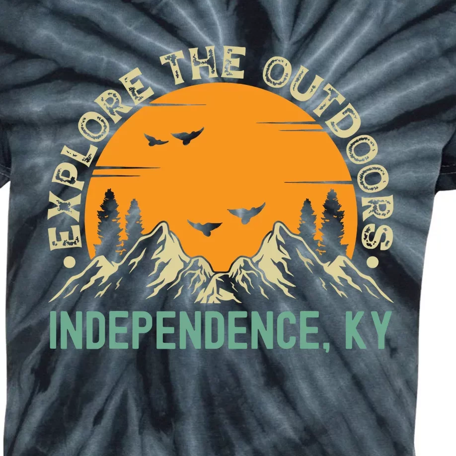 Independence Kentucky Explore The Outdoors Kids Tie-Dye T-Shirt