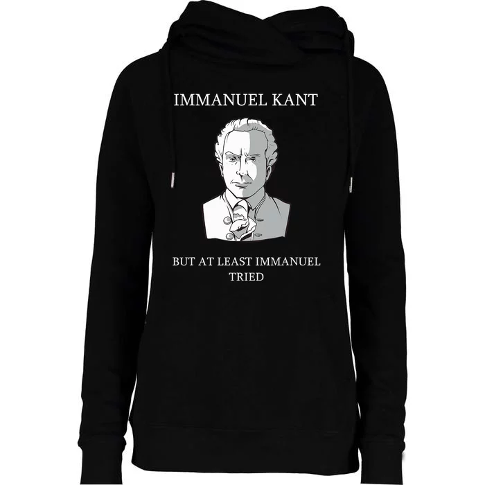 Immanuel Kant Funny Philosophy Saying Gift Womens Funnel Neck Pullover Hood