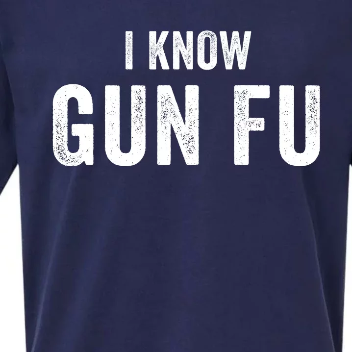 I Know Gun Fu Funny Gun Lover Gun Kata Bullet Ballet Gymnastic Gunplay Sueded Cloud Jersey T-Shirt