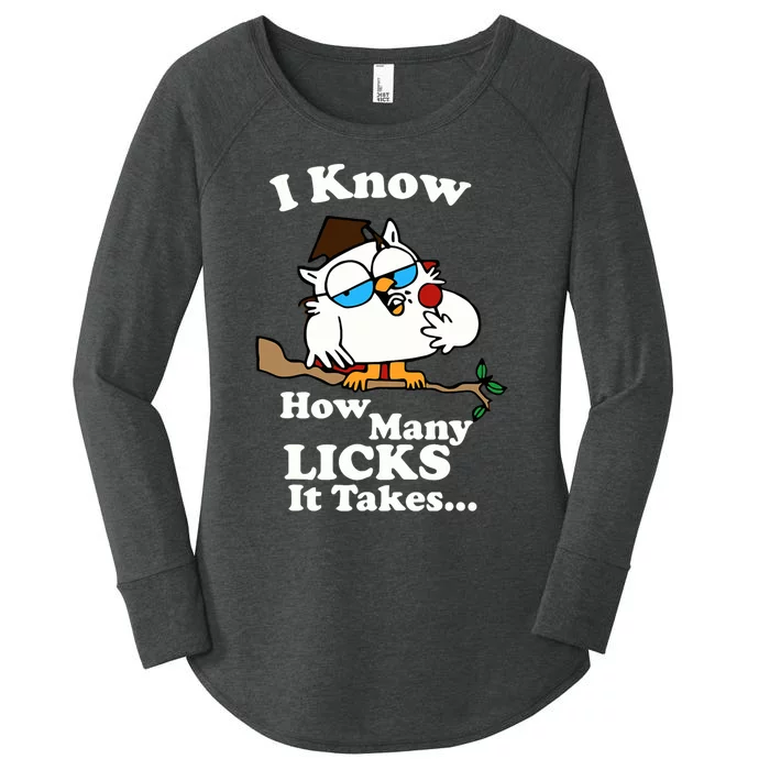 I Know How Many Licks It Takes Quote Women's Perfect Tri Tunic Long Sleeve Shirt