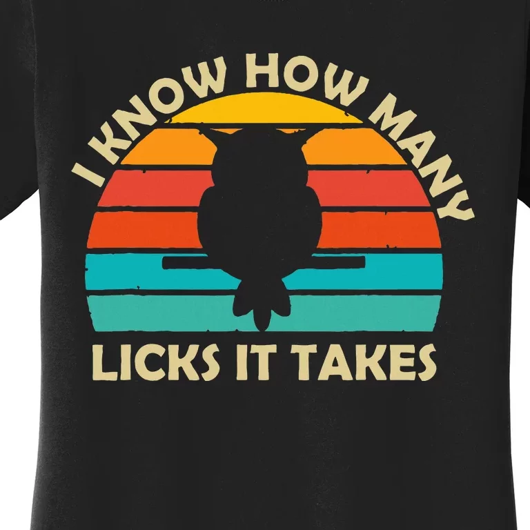 I Know How Many Licks It Takes Funny Candy Lover Lollipop Women's T-Shirt