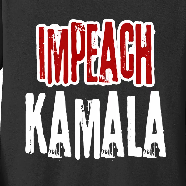 Impeach Kamala Harris Anti Kamala Harris Socialism Kids Long Sleeve Shirt