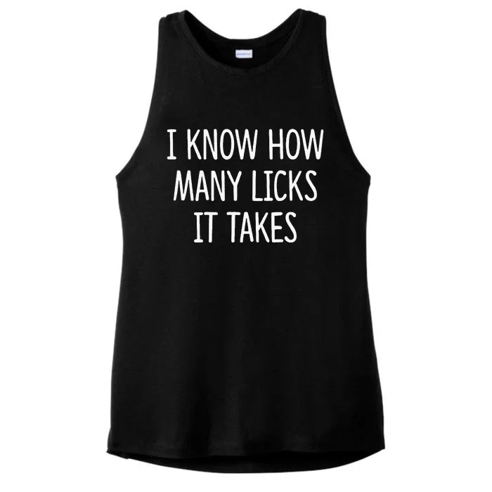 I Know How Many Licks It Takes Ladies Tri-Blend Wicking Tank