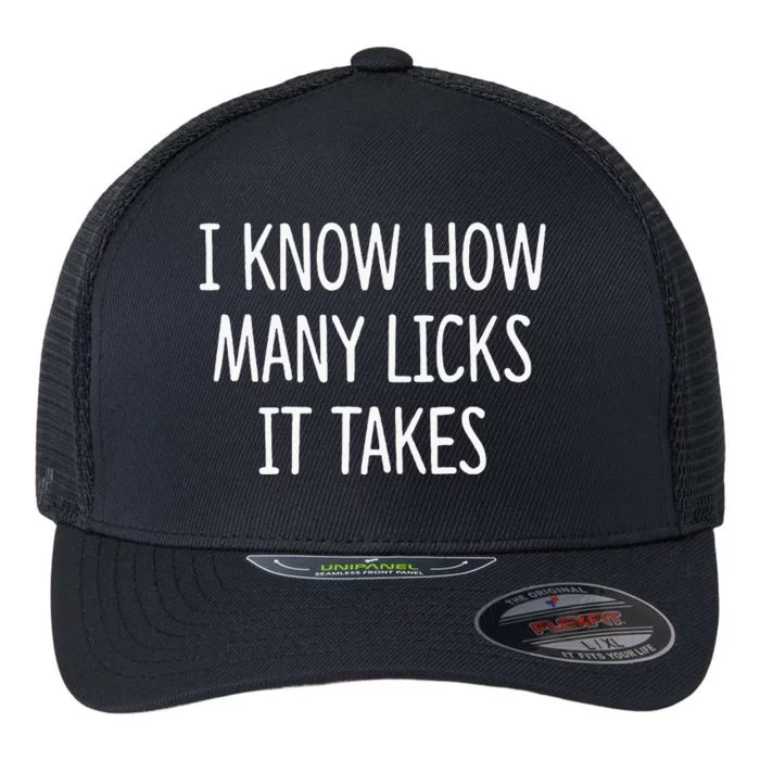 I Know How Many Licks It Takes Flexfit Unipanel Trucker Cap