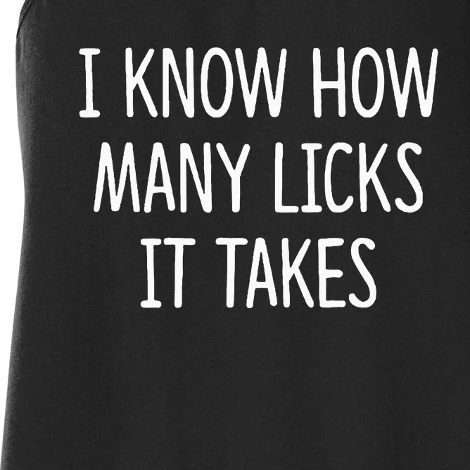 I Know How Many Licks It Takes Women's Racerback Tank