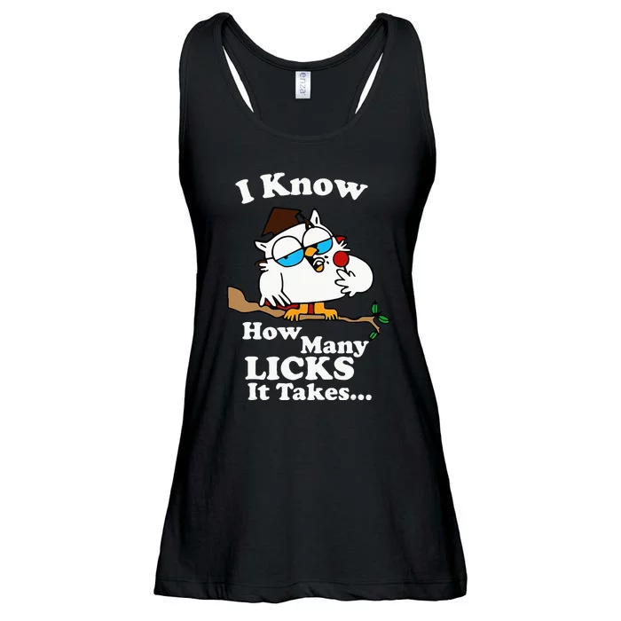 I Know How Many Licks It Takes Ladies Essential Flowy Tank