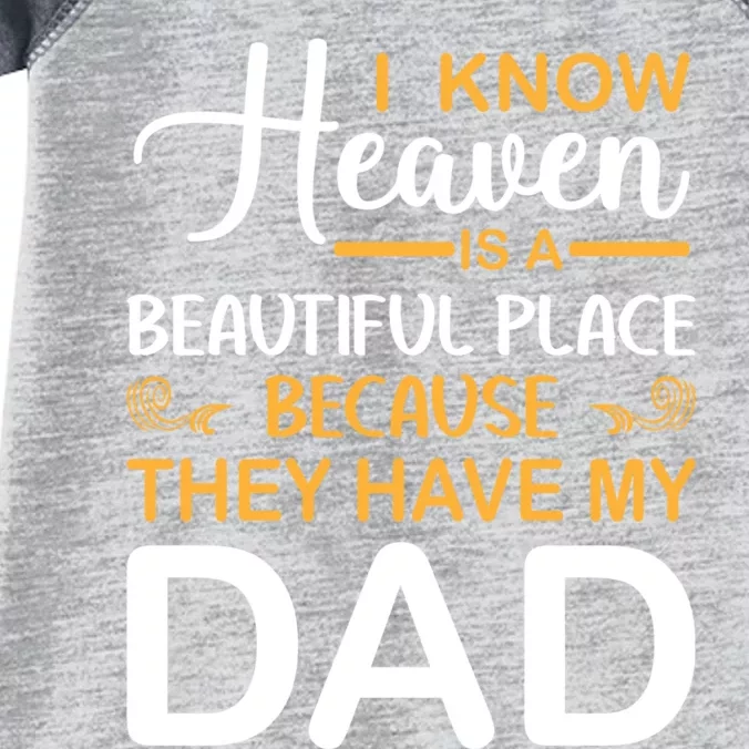 I Know Heaven Is A Beautiful Place Because They Have My Dad Infant Baby Jersey Bodysuit