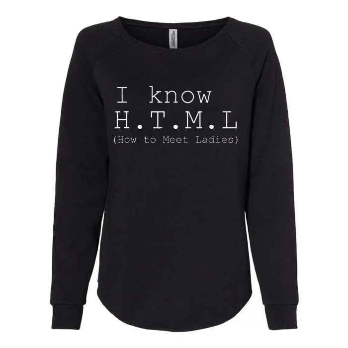 I Know H.T.M.L. ( Womens California Wash Sweatshirt