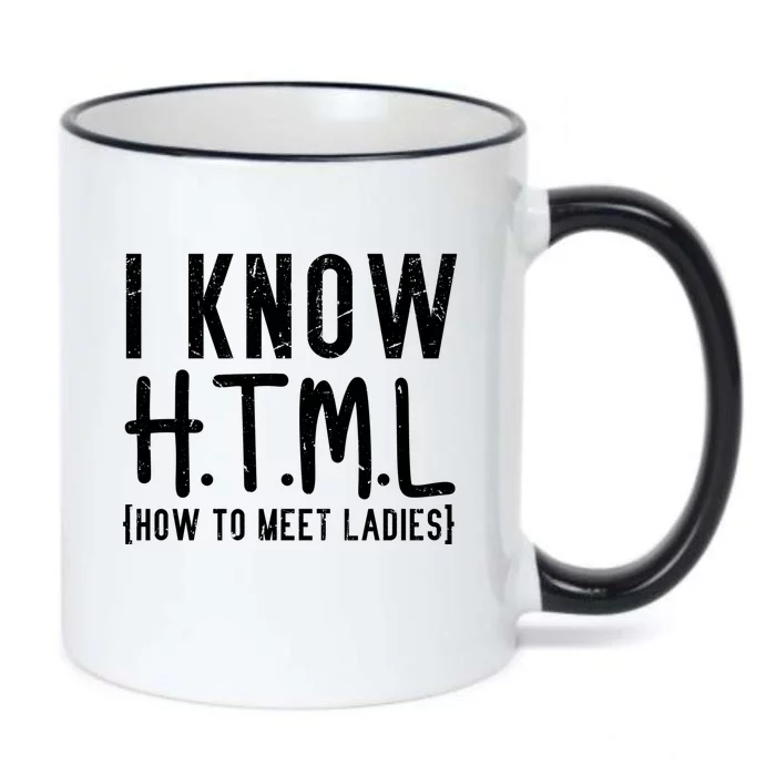 I Know HTML How To Meet Ladies Black Color Changing Mug