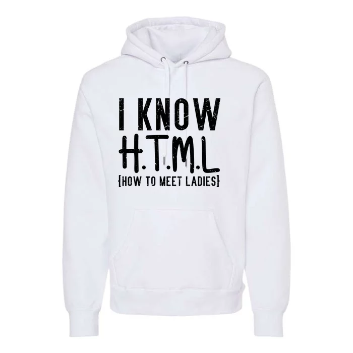 I Know HTML How To Meet Ladies Premium Hoodie