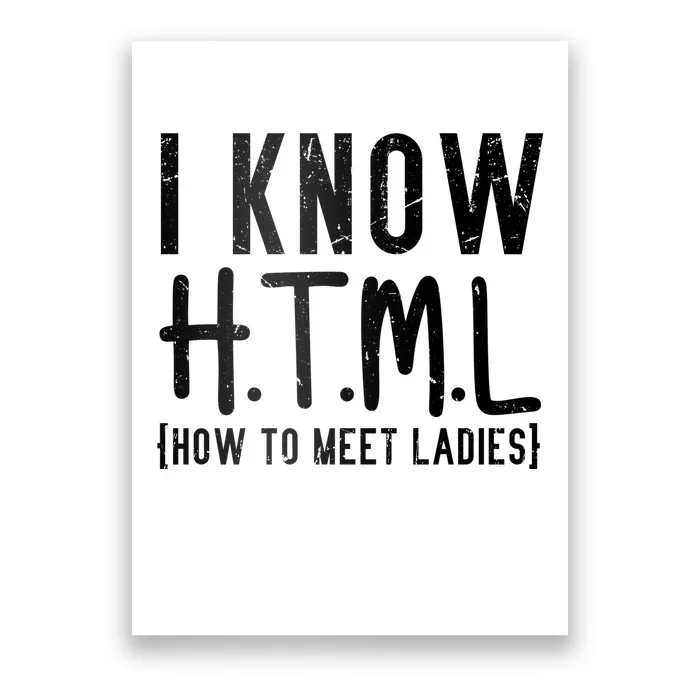 I Know HTML How To Meet Ladies Poster