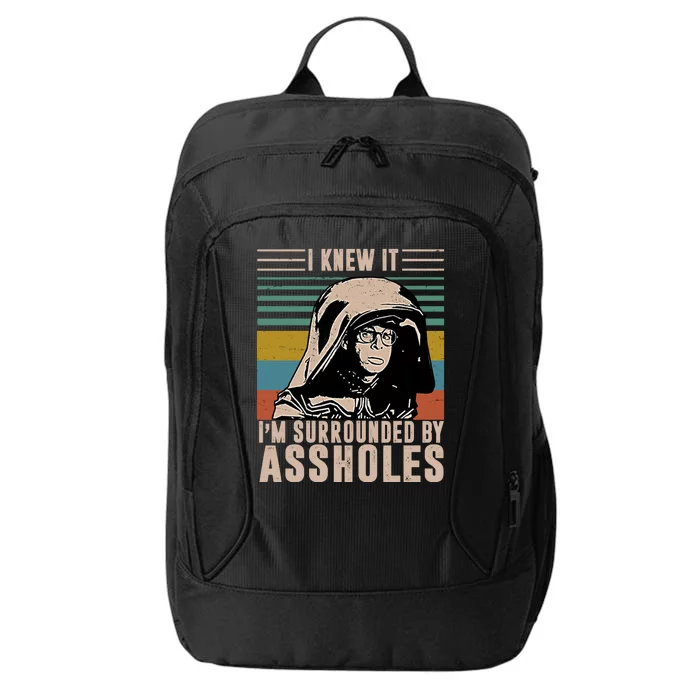 I Knew It I'm Surrounded By Assholes Retro City Backpack