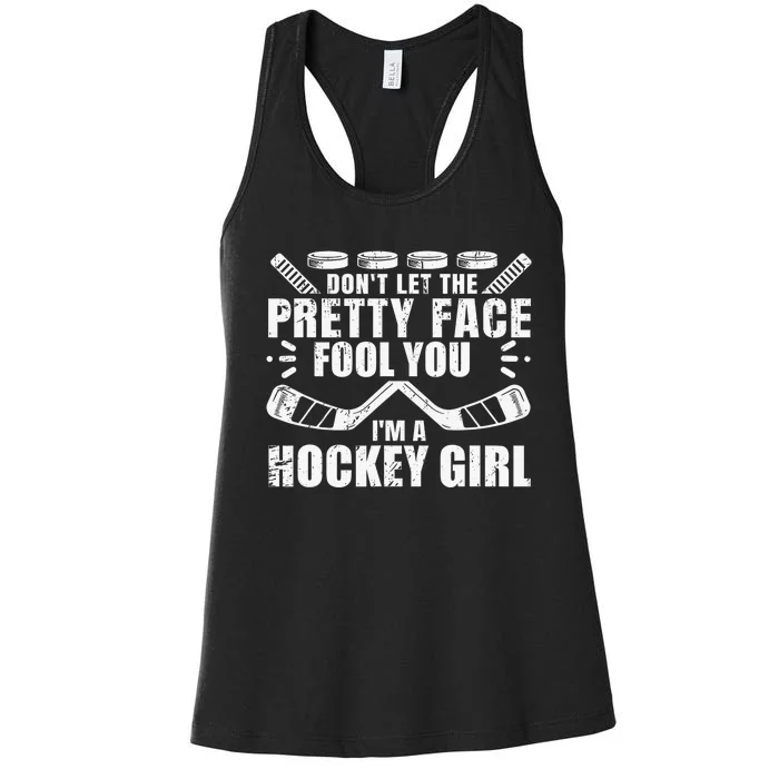 I Know I Play Like A  Field Hockey Player Hockey Fan Women's Racerback Tank