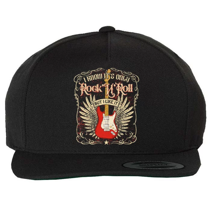 I Know ItS Only RockNRoll But I Like It Rock Music Fan Wool Snapback Cap