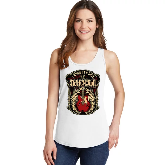 I Know ItS Only Rock And Roll Ladies Essential Tank