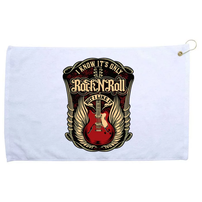 I Know ItS Only Rock And Roll Grommeted Golf Towel