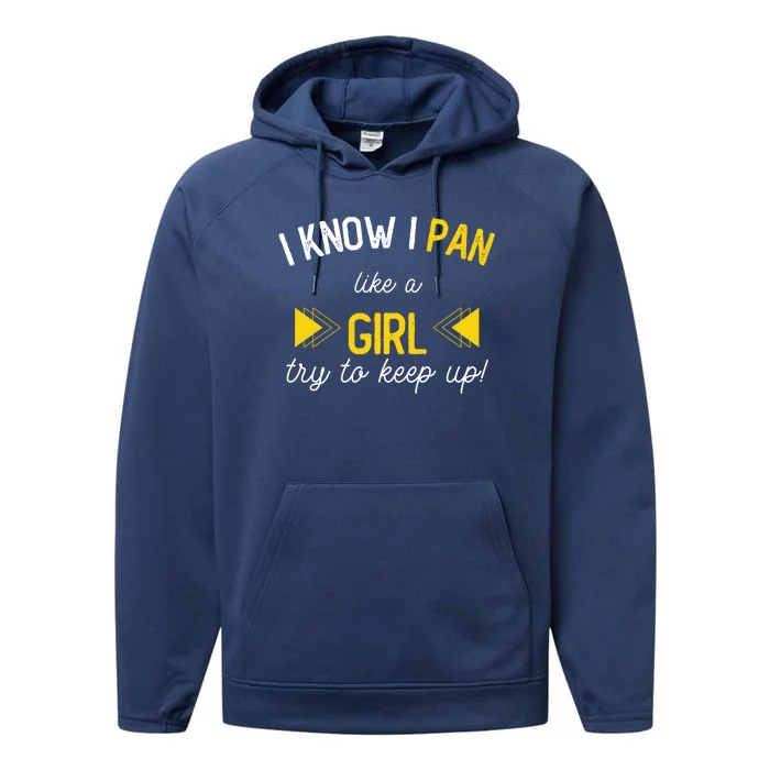 I Know I Pan Like A Try To Keep Up Gold Mining Panner Gift Performance Fleece Hoodie