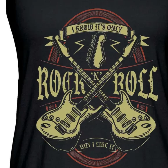 I Know ItS Only Rock And Roll But I Like It Rock Music Ladies Essential Flowy Tank