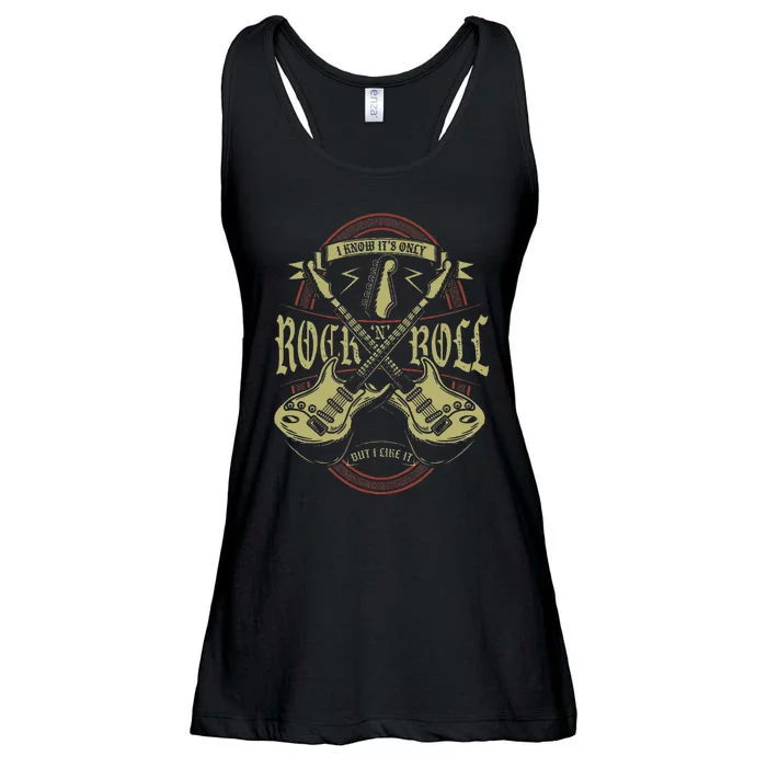 I Know ItS Only Rock And Roll But I Like It Rock Music Ladies Essential Flowy Tank