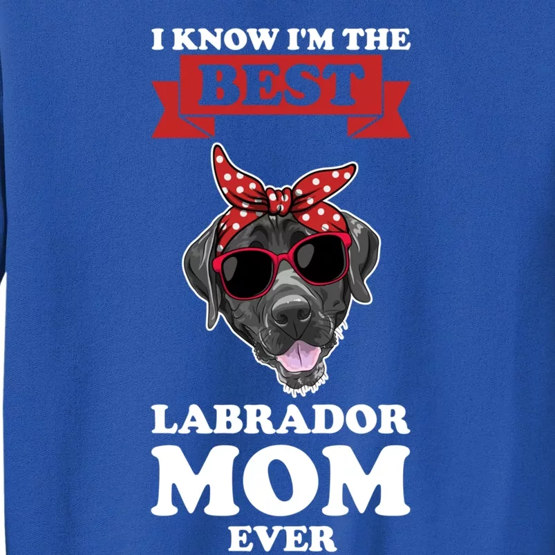 I Know I'm The Best Labrador Mom Ever Labrador Gift Tall Sweatshirt