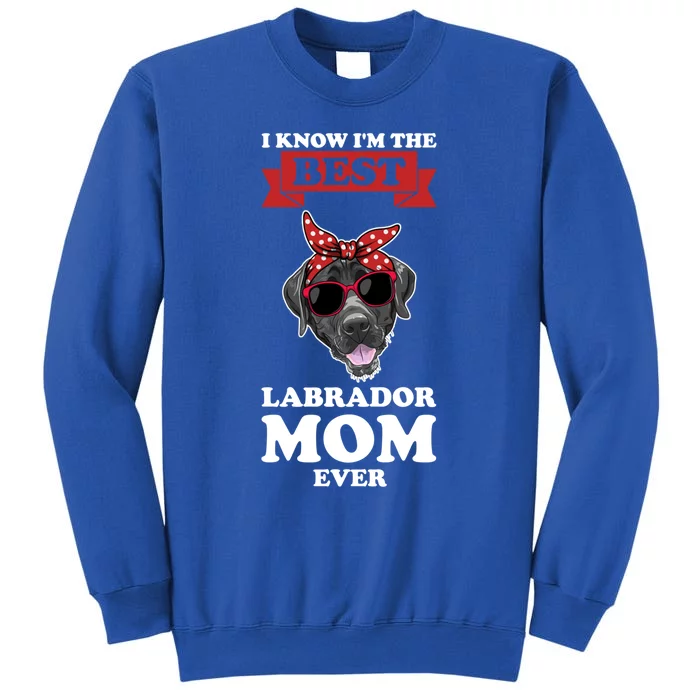 I Know I'm The Best Labrador Mom Ever Labrador Gift Tall Sweatshirt