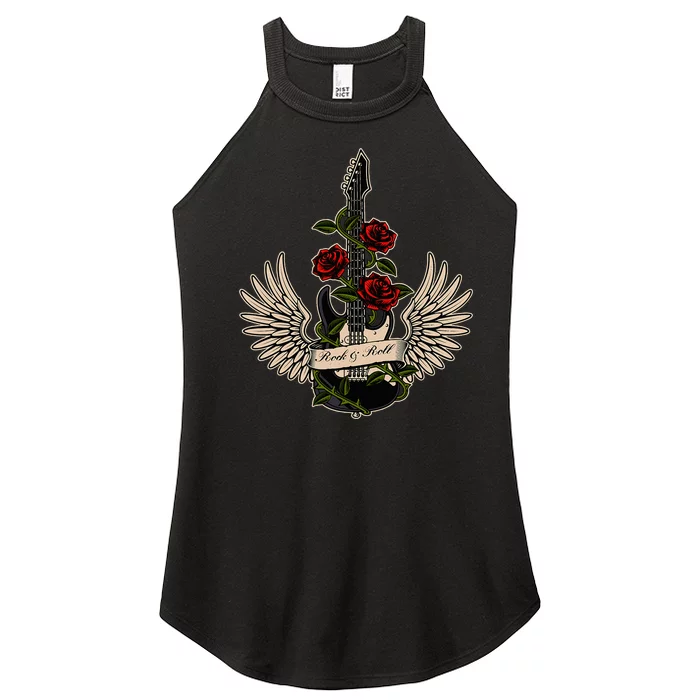 I Know ItS Only Rock And Roll Women’s Perfect Tri Rocker Tank