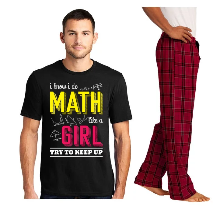 I Know I Do Math Like A Try To Keep Up Cool Gift Math Teacher Gift Pajama Set