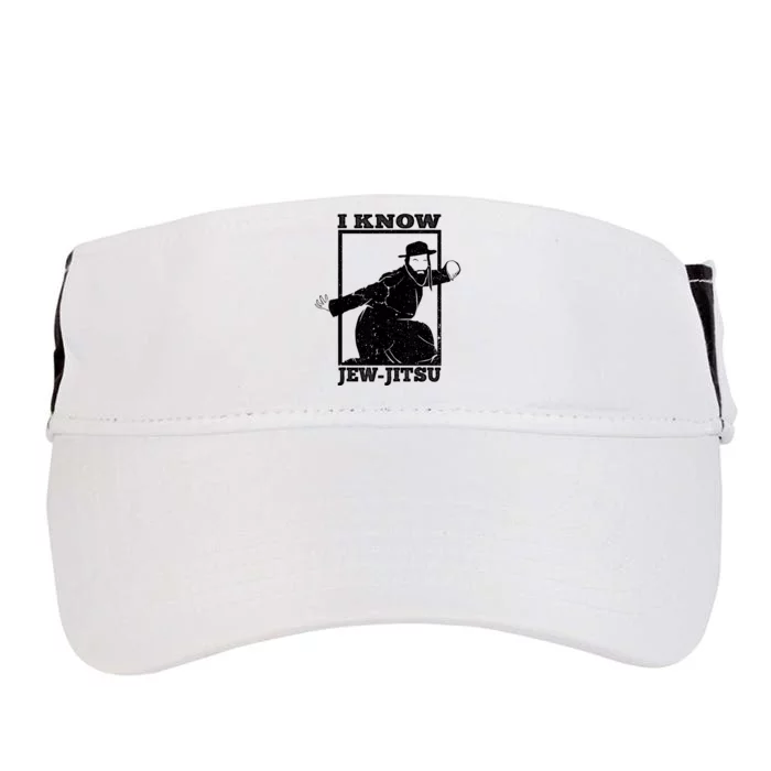 I Know Jew Jitsu Funny Jiu Jitsu Pun Jewish Martial Art Adult Drive Performance Visor