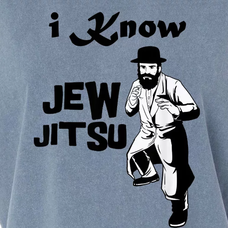 I Know Jew Jitsu Rabbi Horah Dance Jiu Jitsu Jewish Man Garment-Dyed Women's Muscle Tee