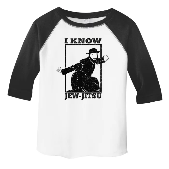 I Know Jew Jitsu Funny Jiu Jitsu Pun Jewish Martial Art Toddler Fine Jersey T-Shirt