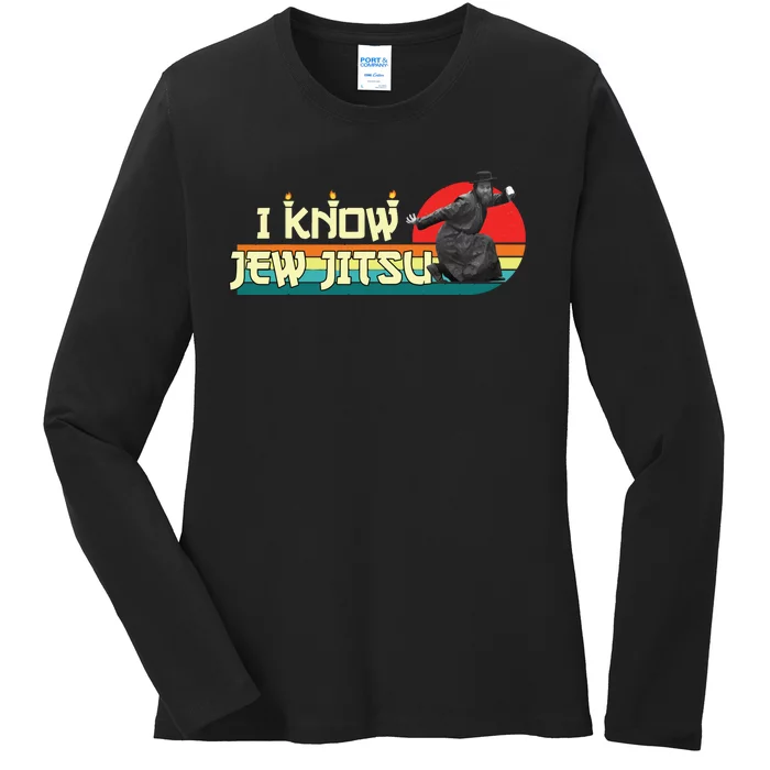 I Know Jew Jitsu Ladies Long Sleeve Shirt