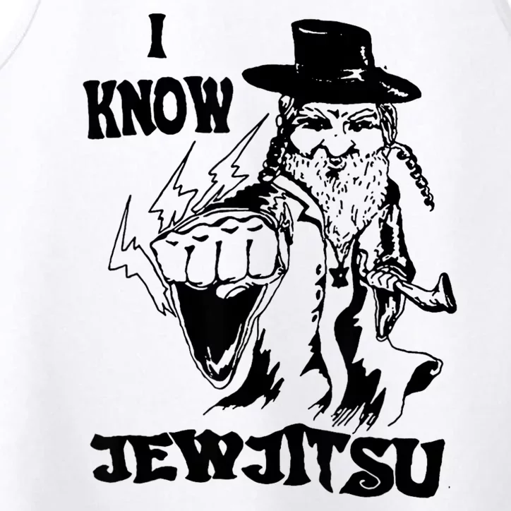 I Know Jew Jitsu Funny Gift Jews Rabbi Performance Tank