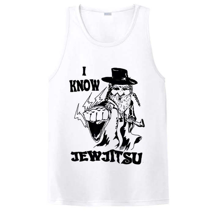 I Know Jew Jitsu Funny Gift Jews Rabbi Performance Tank