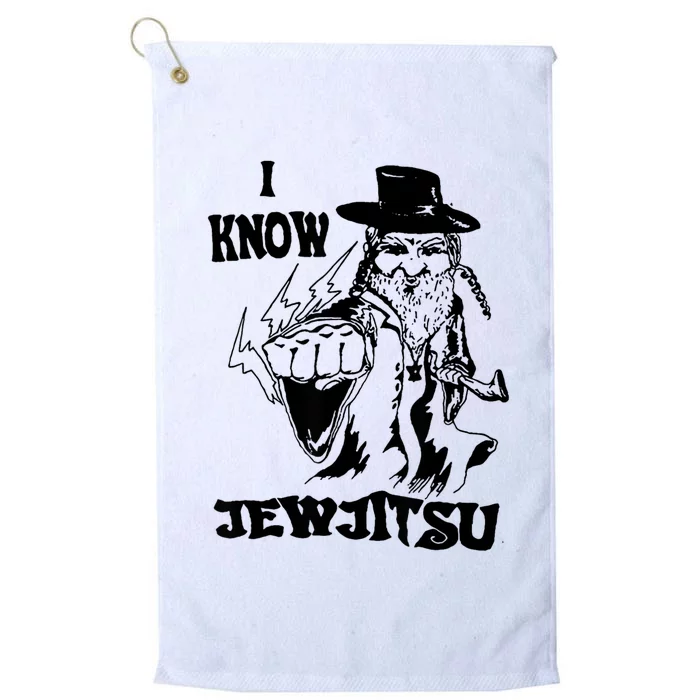 I Know Jew Jitsu Funny Gift Jews Rabbi Platinum Collection Golf Towel