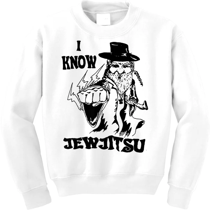 I Know Jew Jitsu Funny Gift Jews Rabbi Kids Sweatshirt