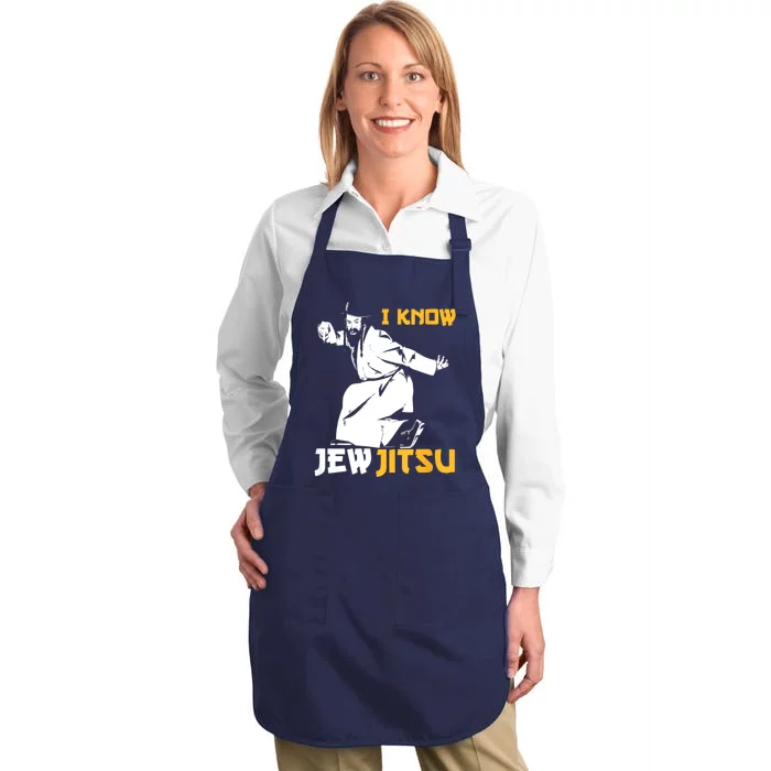 I Know Jew Jitsu Full-Length Apron With Pocket