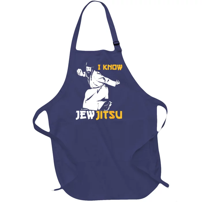 I Know Jew Jitsu Full-Length Apron With Pocket